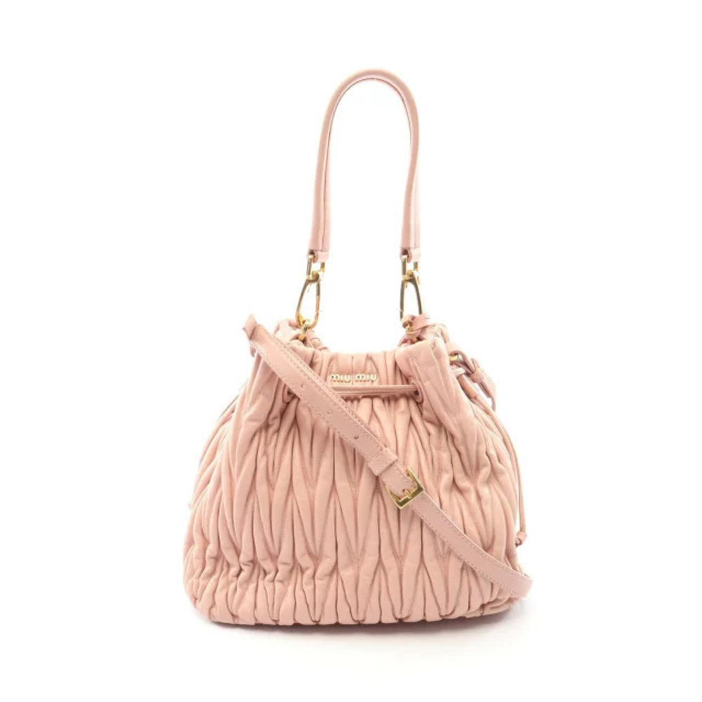 Miu Miu Matelasse Handbag Leather Pink